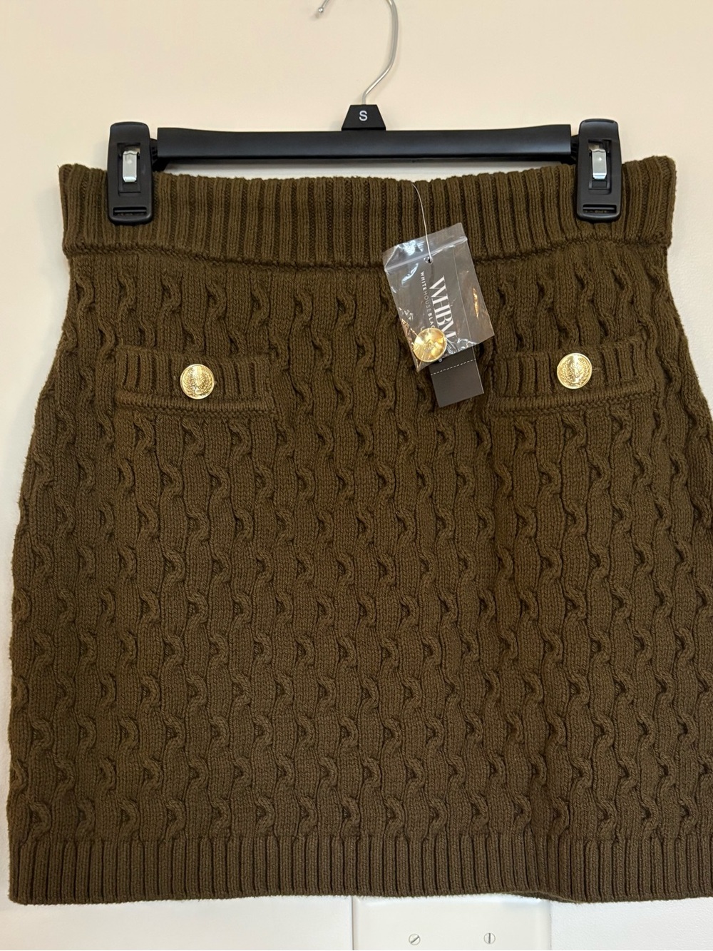 NWT White House Black Market Cable Knit Mini Skirt